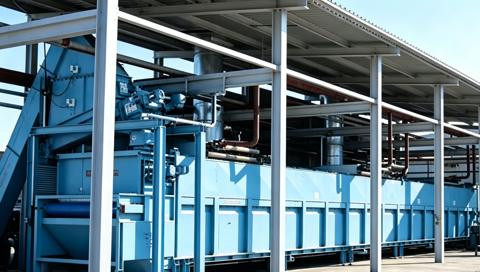 Typical belt dryer configuration