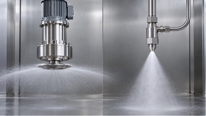 Centrifugal atomizer versus pressure nozzle spray dryer comparison