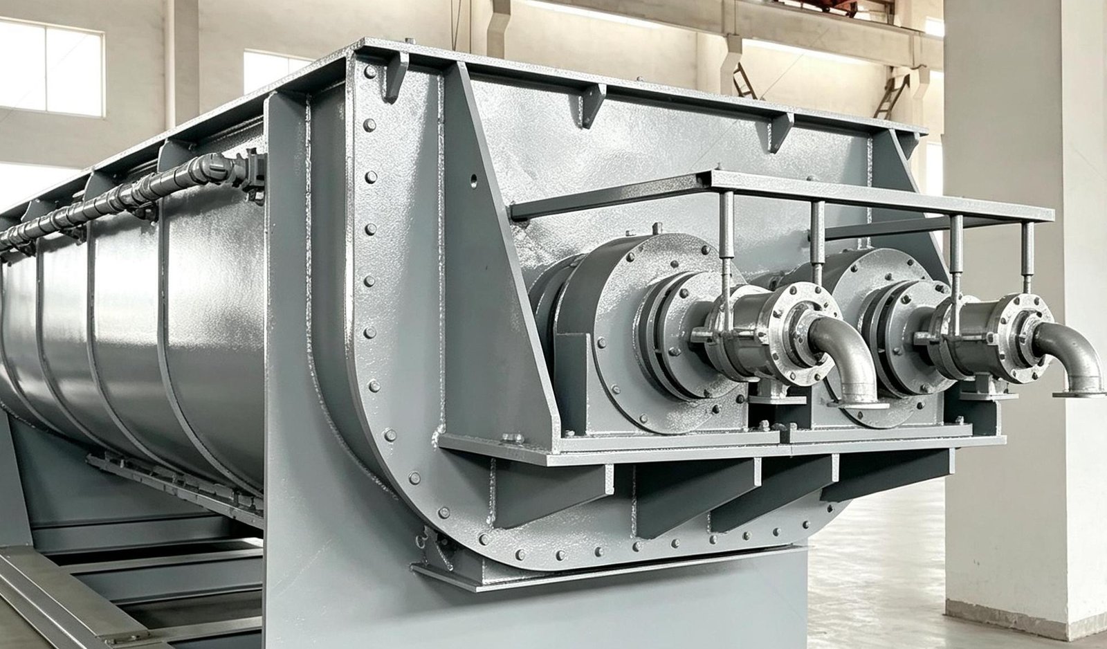 Hollow paddle dryer for sludge and paste