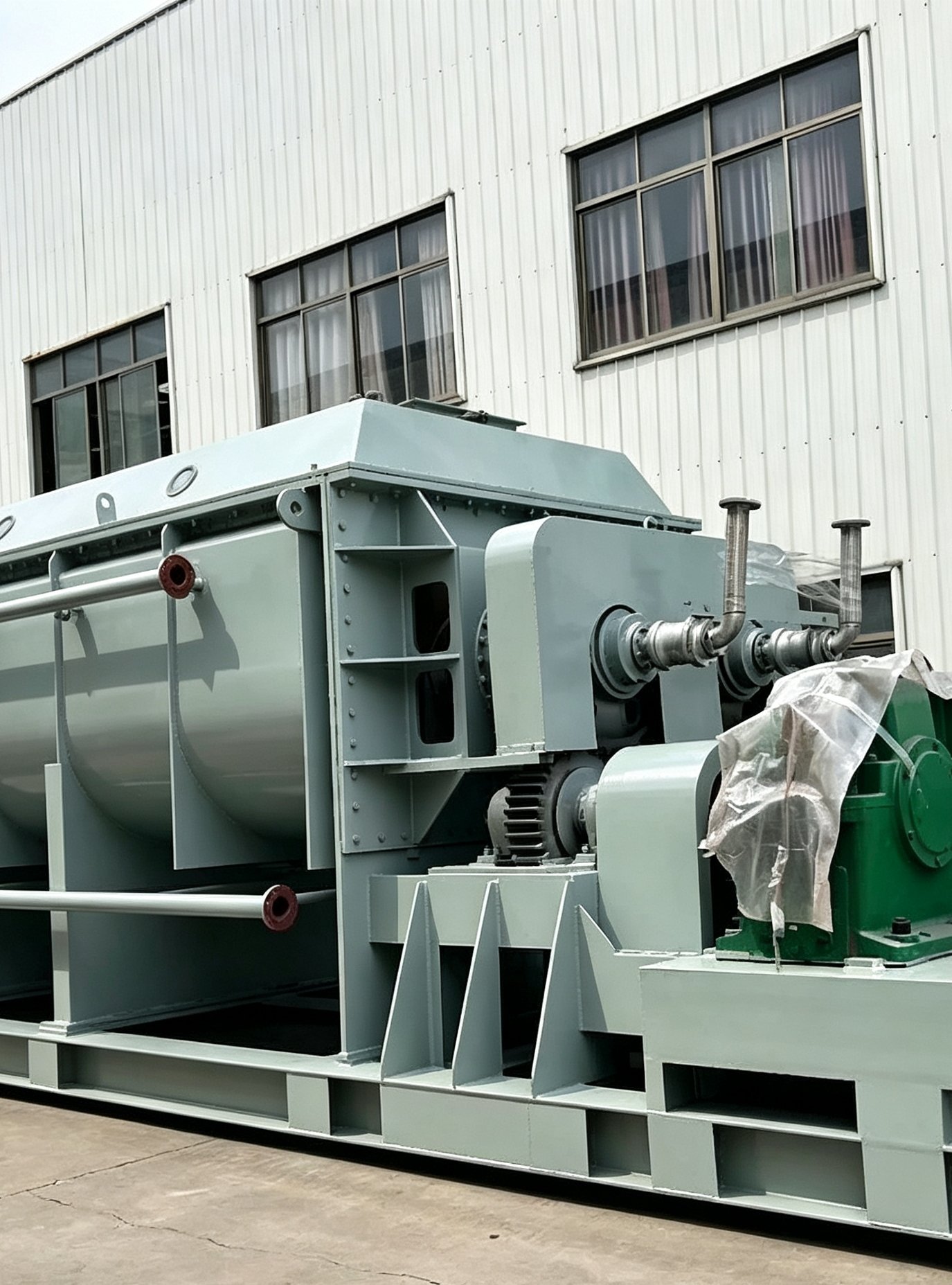 General arrangement drawing of industrial paddle dryer
