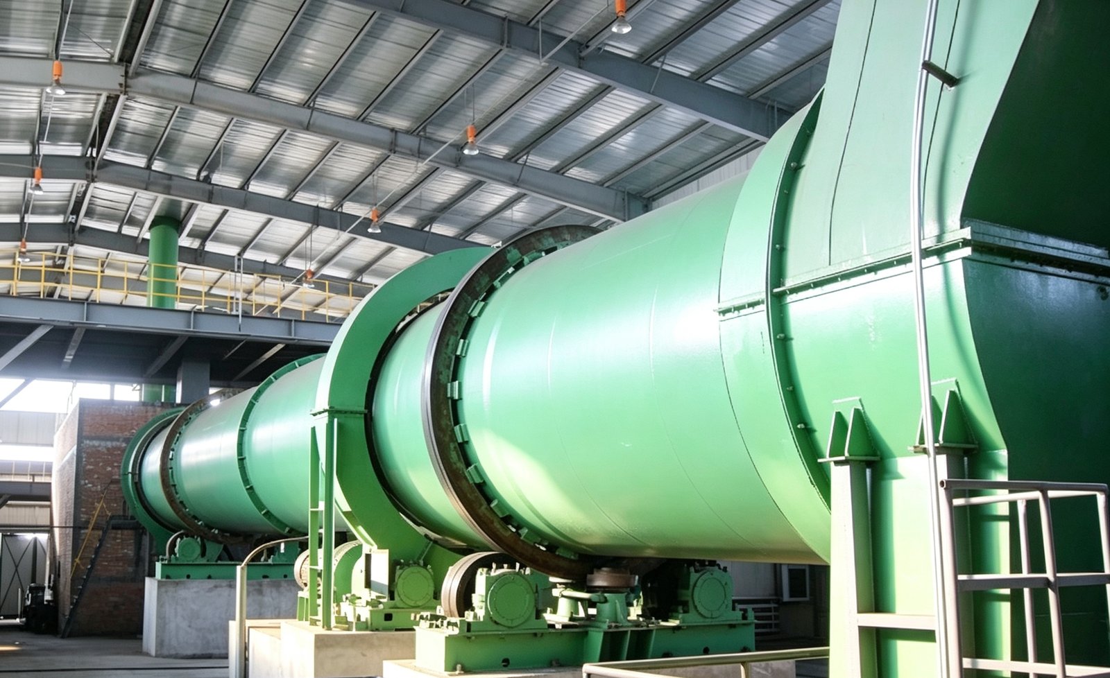 Direct contact rotary dryer structure