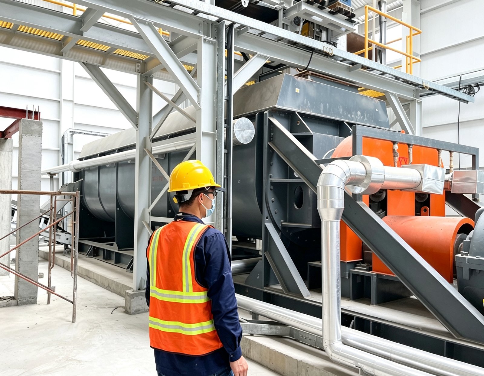Vacuum paddle dryer for heat-sensitive materials