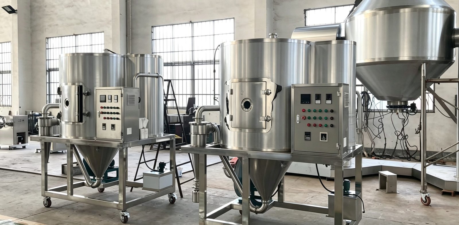 Types of spray dryers by atomization method and process configuration