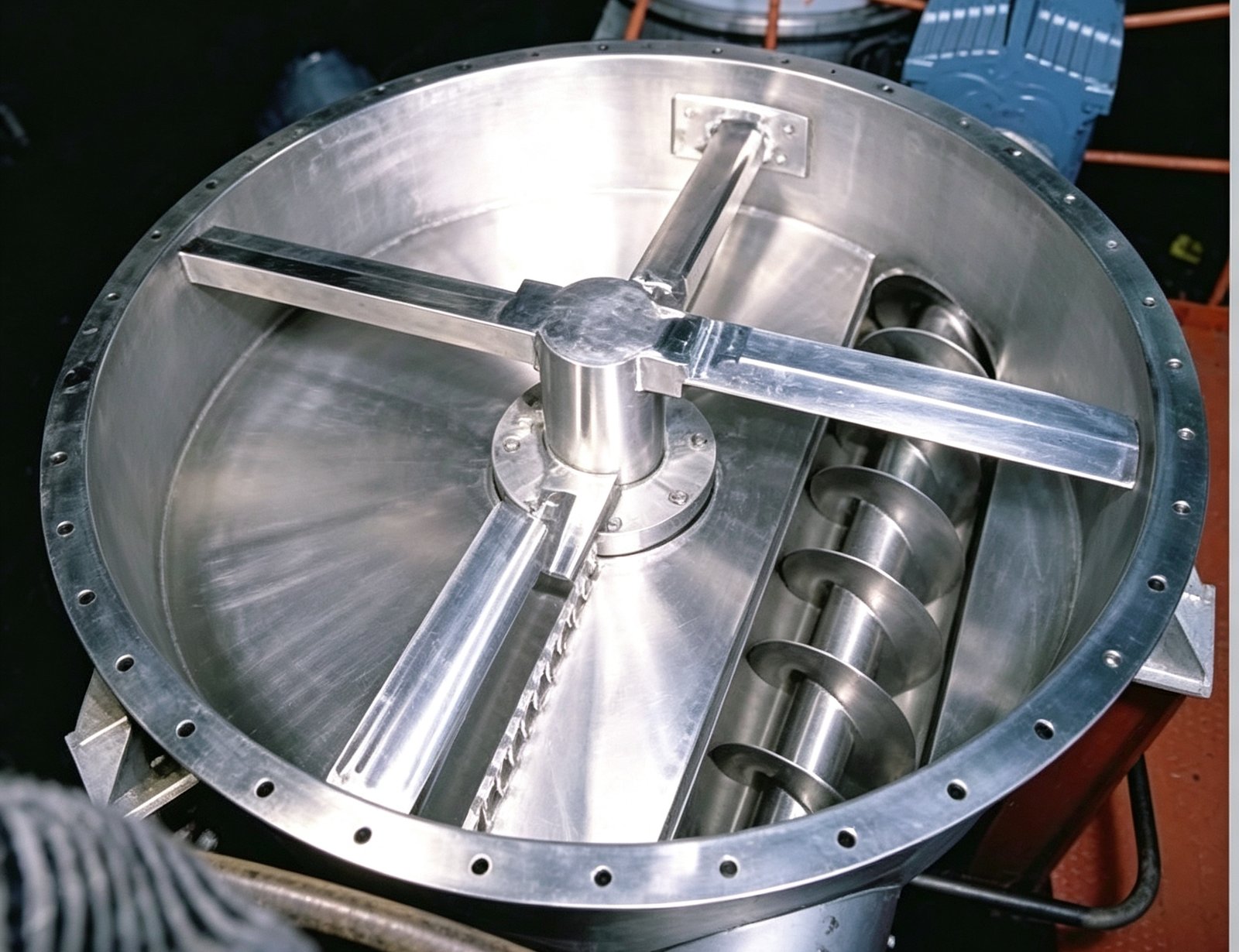 Top classifying ring detail of spin flash dryer