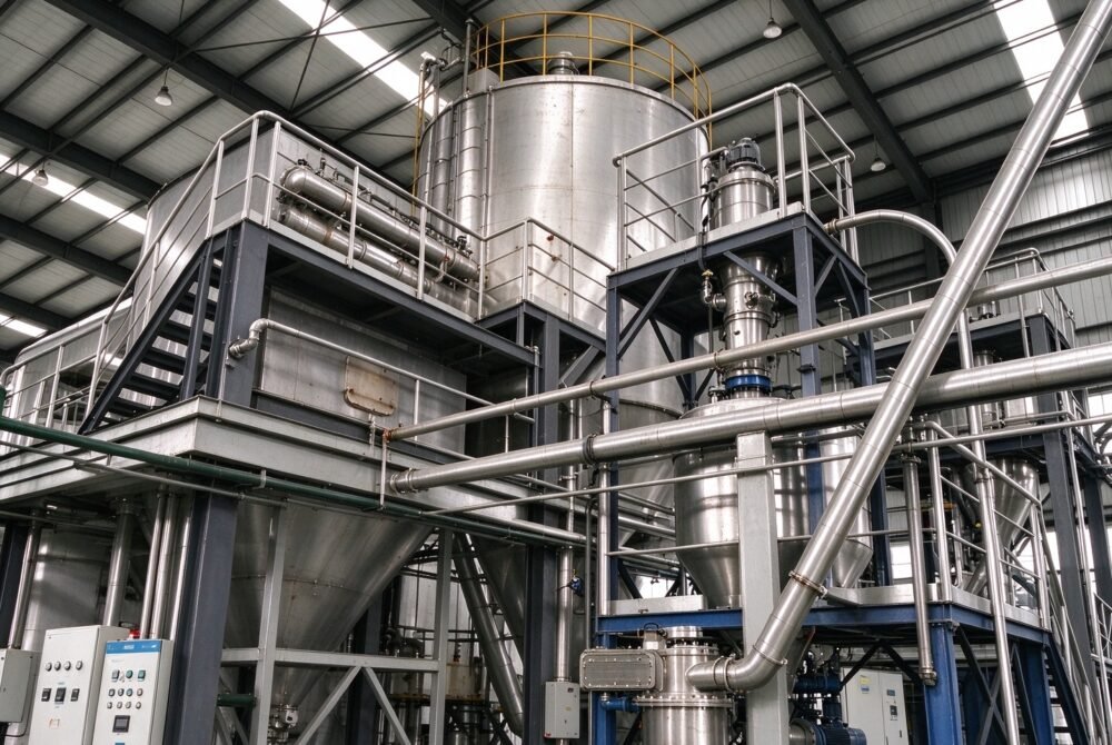 Paddle dryer reference equipment in the manufacturing workshop